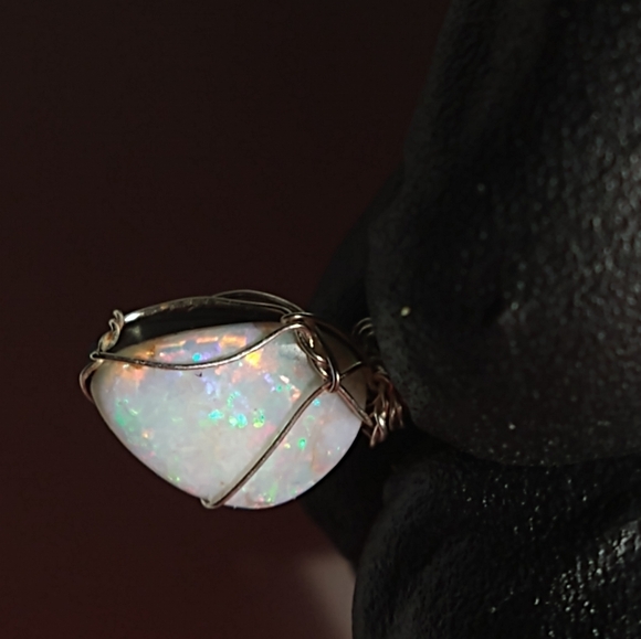 Full Spectrum Australian Opal Doublet Pendant (925) - Picture 2 of 9